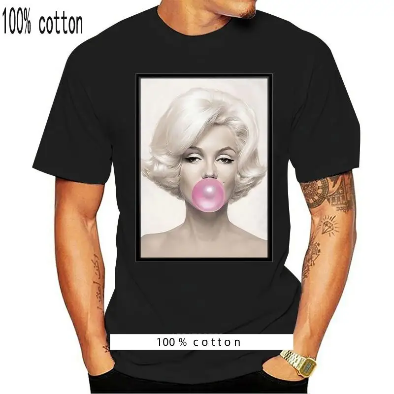 

Marilyn Monroe Pink Bubblegum T Shirt Pop Art Free Delivery 021586