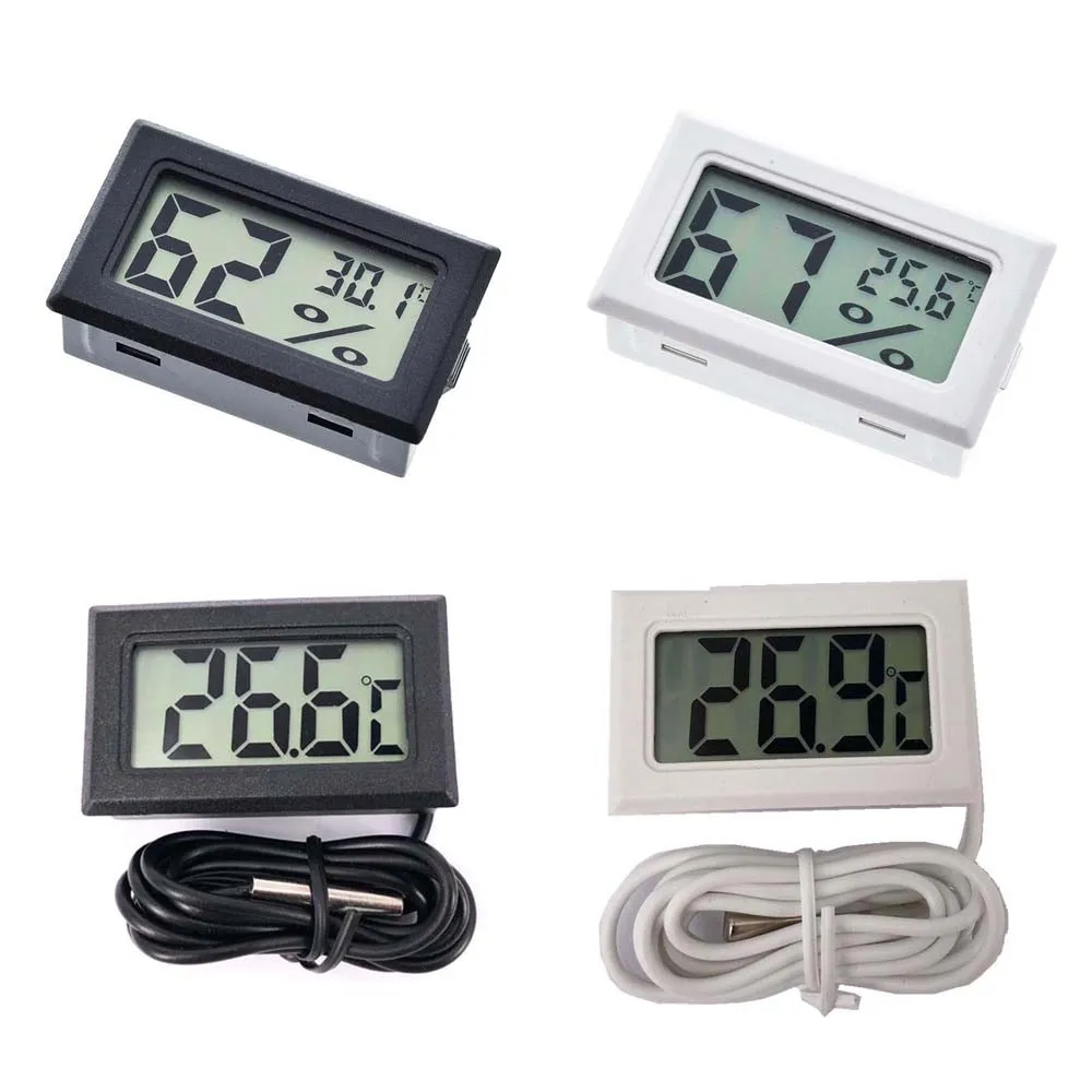 

50Pcs Mini Digital LCD Indoor Convenient Temperature Sensor Humidity Meter Thermometer Hygrometer Gauge