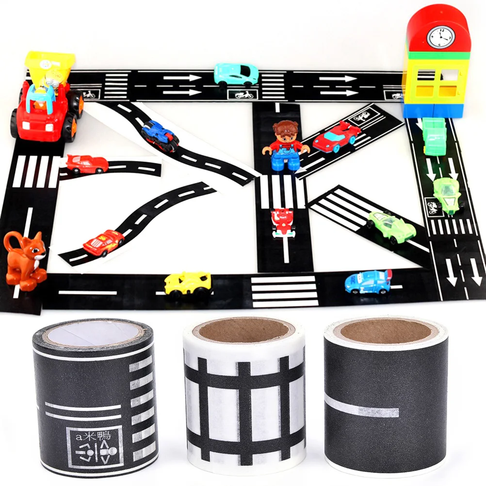 

1PC Funny Railway Road Wide Washi Tapes Traffic Road Decorative Paper Tape As Stickers For Scrapbooking Masking Tape
