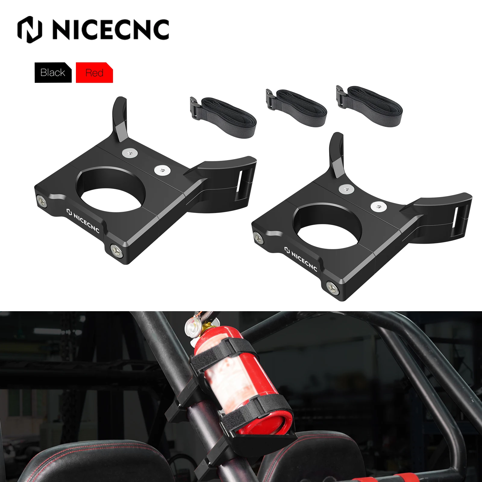 NICECNC UTV Fire Extinguisher Holder Kit Fits for 1.5