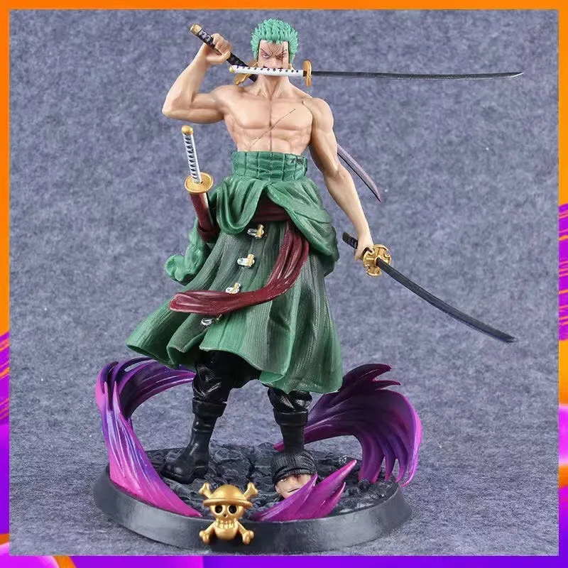 

One Piece Figure GK Dream Sauron Three-knife Flow Can Change Head Double-headed Carving Statue Model Boxed Hand To Do Gift