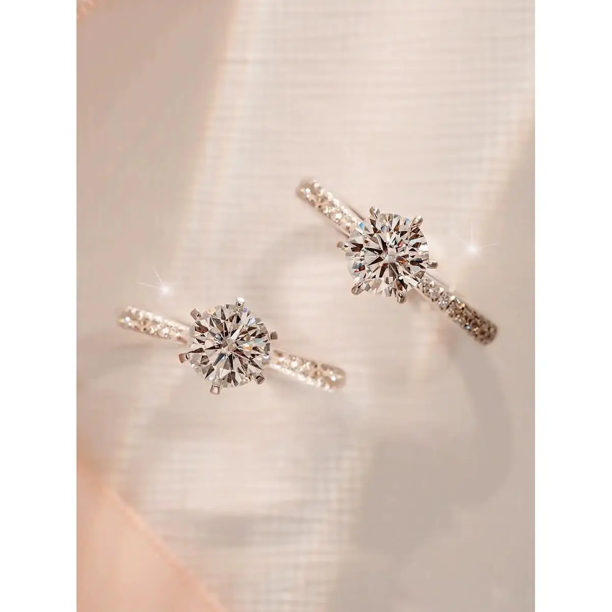 Кольцо с бриллиантом из муассанита тканое кольцо шестью когтями стерлинговое