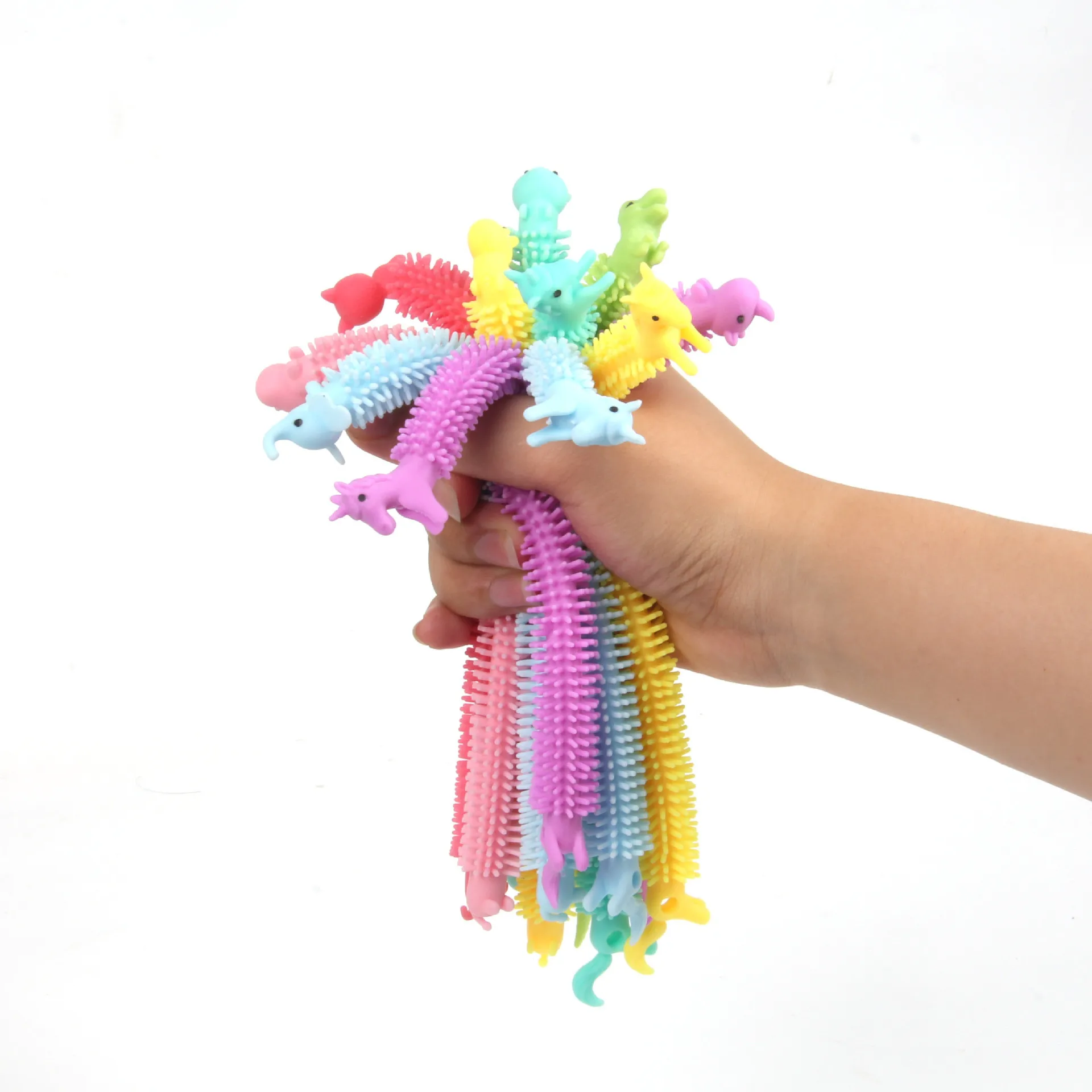 

5Pcs/lot Mini Noodle Stretch String TPR Rope toys AntiStress hand fidget toys pack Unicorn Squish Sensory Autism Vent for kid