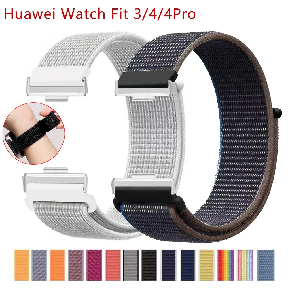 Фото Нейлоновый ремешок для часов Huawei Fit4 Fit4Pro Fit3, браслет на запястье, дышащий ремешок для часов, аксессуары для Huawei Fit 3 4Pro, ремень №1