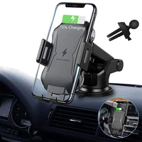 wireless car charger 15w qi fast charging auto clamping car mount for iphone 12 11 xs max xr 8 plus samsung s20 s10 note10 plus