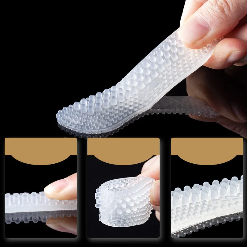 2PCS Silicone Heel Stickers Heels Grips for Women Men Anti Slip Heel Cushions Non-Slip Inserts Pads Foot Heel Care Protector