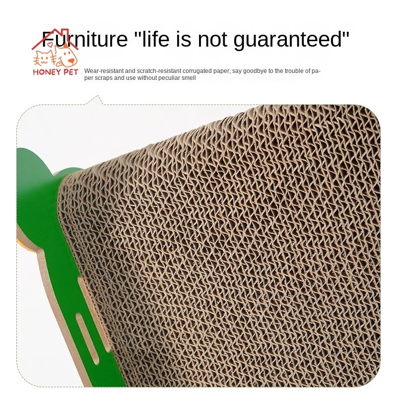 HONEY Pet Вертикальная Когтеточка для кошек Гофрированная бумага Кактус Большая