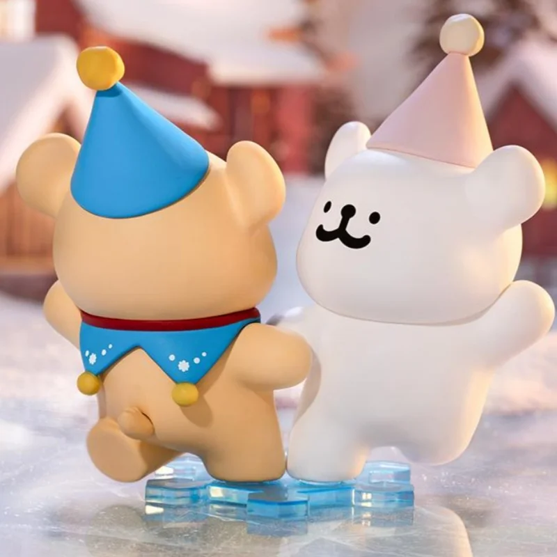 Фото Подлинная новая линия Puppy Embrace Warmth Series Blind Box Kawaii Line Puppy Winter Outdoor Sports Design Коллекционные модели в подарок №5