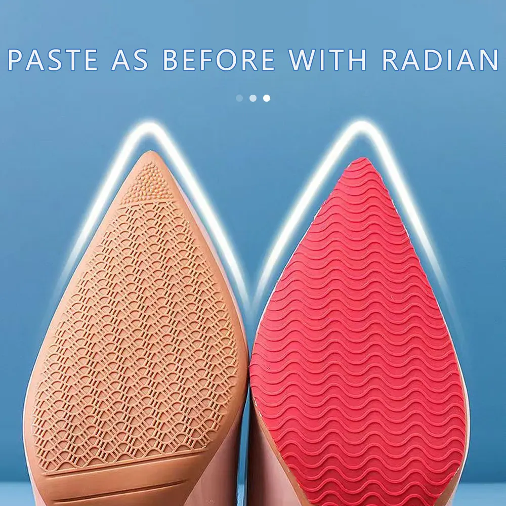 Non-Slip Wear-Resistant Shoes Mat Stickers Self-Adhesive Sole Protector High Heels Forefoot Sticker Silicone Rubber Soles Pads