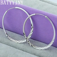 batyyiny high quality hoop earrings 925 sterling silver 5 0cm circle earrings fashion jewelry wholesale factory direct sales