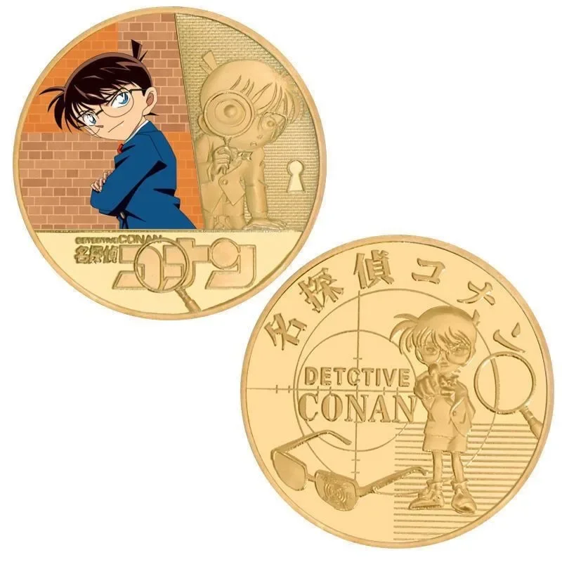 Фото Детектив Конан периферийные памятные монеты мультфильм аниме Haibara Ai Maori Lan Kaitou Kidd коллекция подарков на день рождения №2