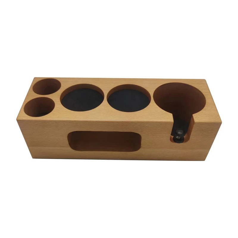 

Coffee Tamper Holder Filter Stand Wooden Filling Base Espresso Distributor Mat Rack Coffee Maker Tools Accessories