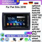 Автомобильный мультимедийный проигрыватель CARPLAY, Android 8,1, 8 дюймов, 2din, HD сенсорный экран, GPS, аудио, стерео для Fiat Stilo 2010, с BT, Wi-Fi, BT
