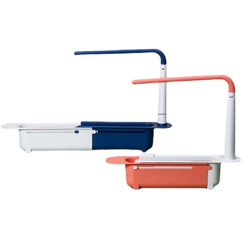 Телескопическая полка для раковины органайзер кухонных раковин держатель губки