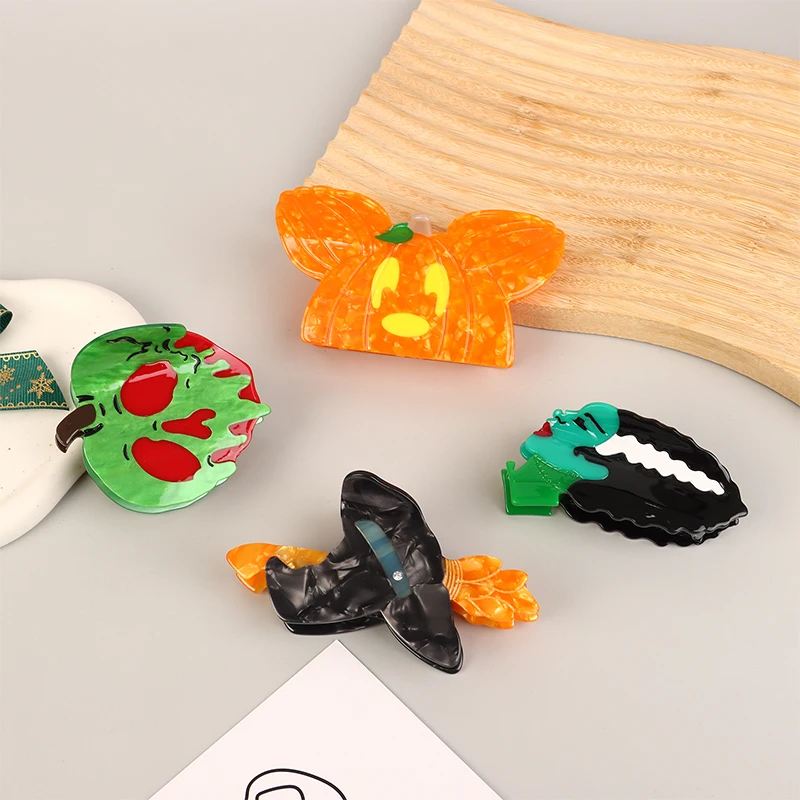 Модная заколка для волос с когтями на Хэллоуин волшебная шляпа тыквой яблоко