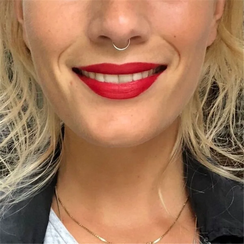 Хирургическая сталь 20G Поддельные открытые кольцо нов с клипсой для не пирсинга