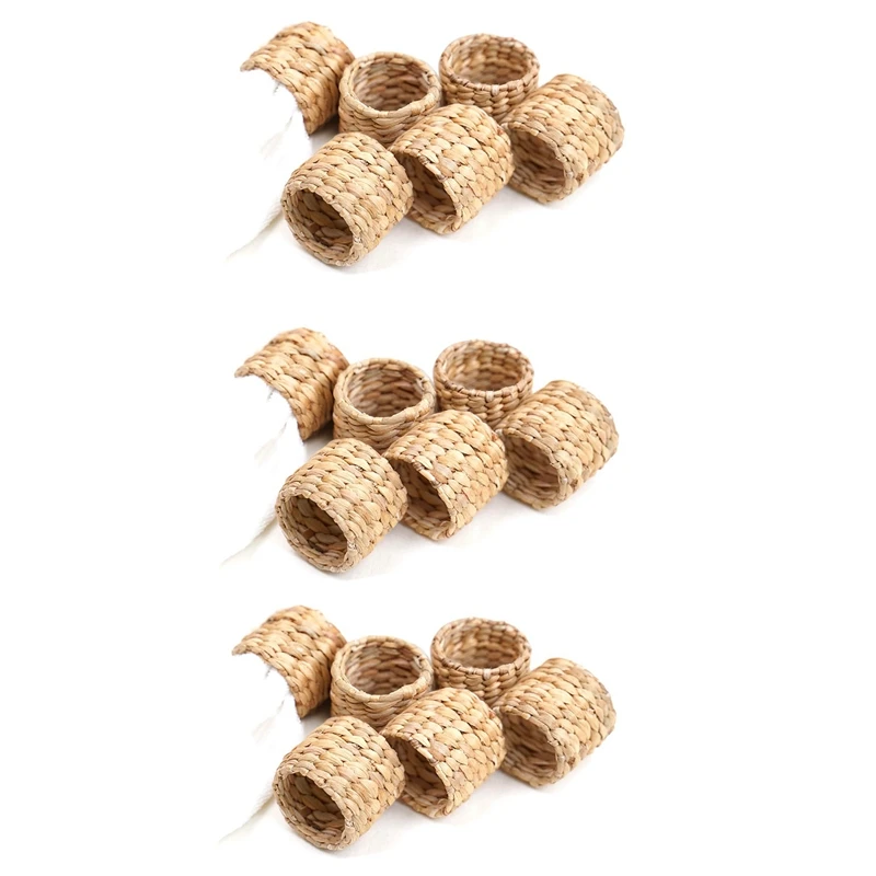 

18 шт. кольца для салфеток, кольца для салфеток с Гиацинтом воды-деревенские кольца для салфеток для дня рождения, украшение для обеденного стола