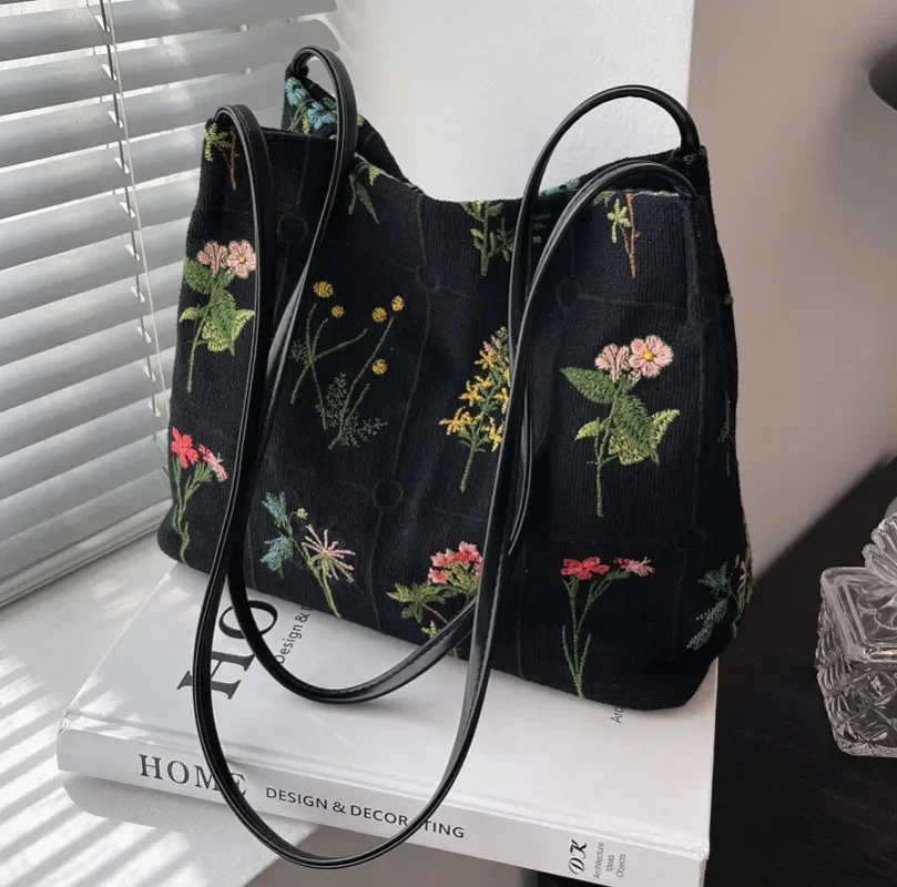 

Luxury Brand Large Flowers Tote Bag 2022 New High-quality Fabric Women's Designer Handbag High Capacity Shoulder Bags Handbags