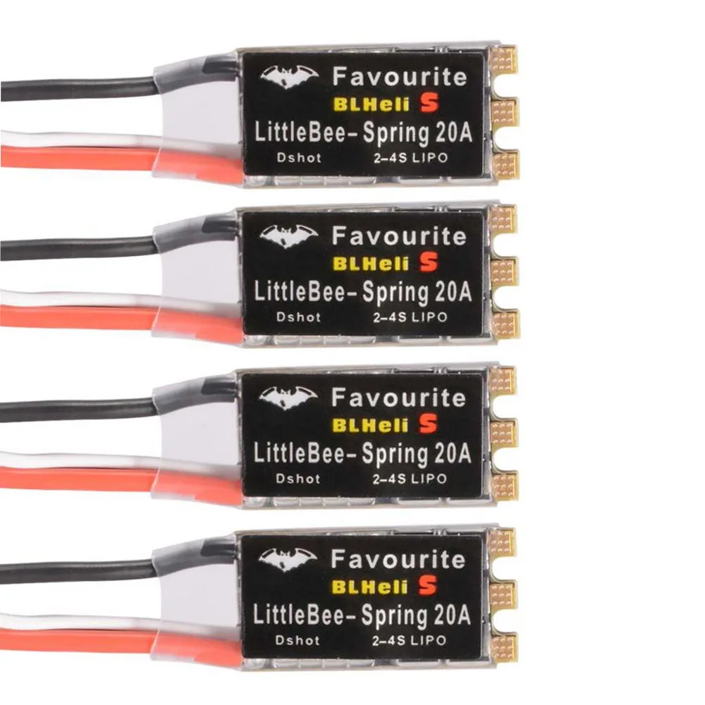 

FVT LittleBee Little 20A ESC BLHeli S DSHOT SPRINGSpeed Controller 2-4S for FPV Raing Drone Quadcopter210 250