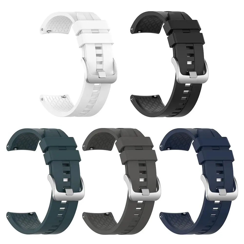 

22mm Silicone Bracelet Strap Watchband Replacement with Buckle Comfortable to Wear Durable Simplicity Soft for Amazfit GTR 47mm