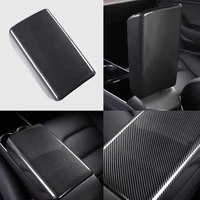 suitable for tesla model3modely center armrest box cover carbon fiber decorative stickers