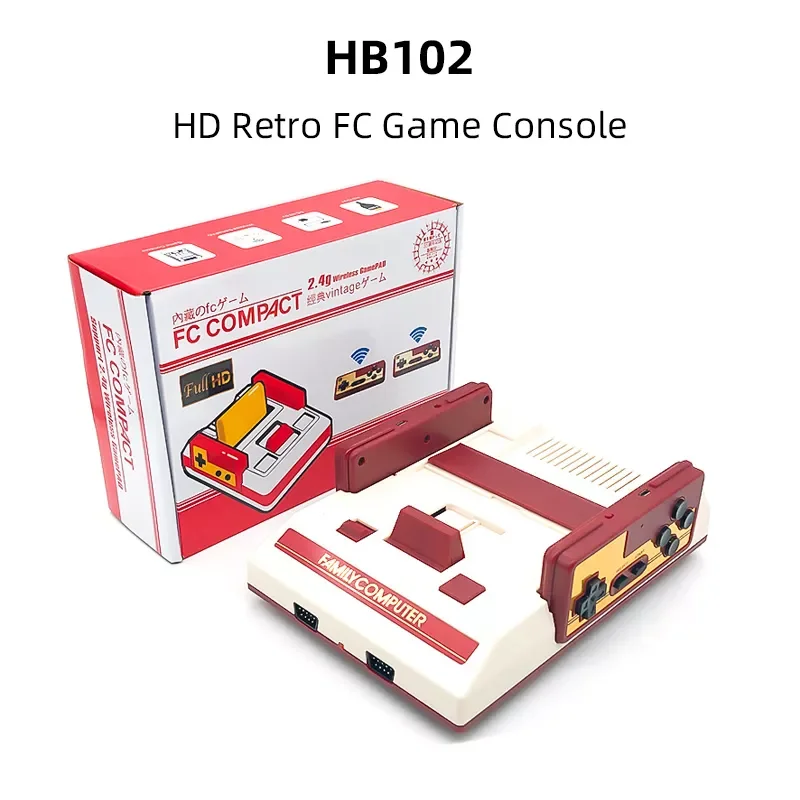 

Retro FC Video Game Consoles H101 Wired and Wireless Version 188Games Built In Red White Game Machines HDMI-Compatible AV Output