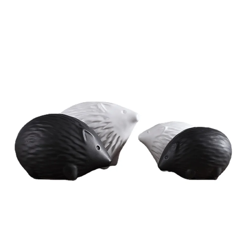 

High Quality Blank and White Mouse Living Room Decoration Home Furnishing modern Animal Ceramic Crafts Garden Decor
