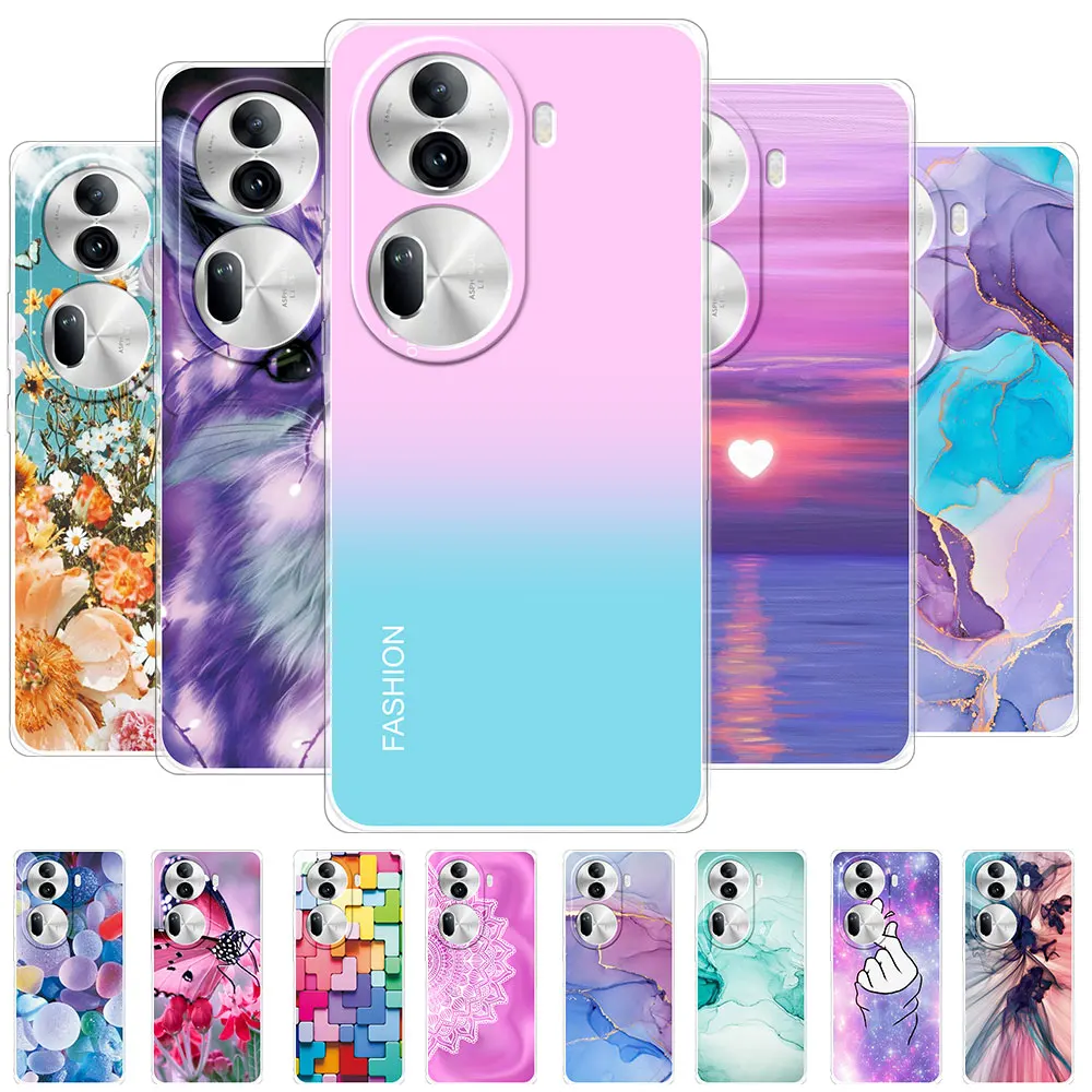 Для OPPO Reno11 Pro CPH2607 чехол Прозрачный мягкий силиконовый для телефона CPH2599 Защитная