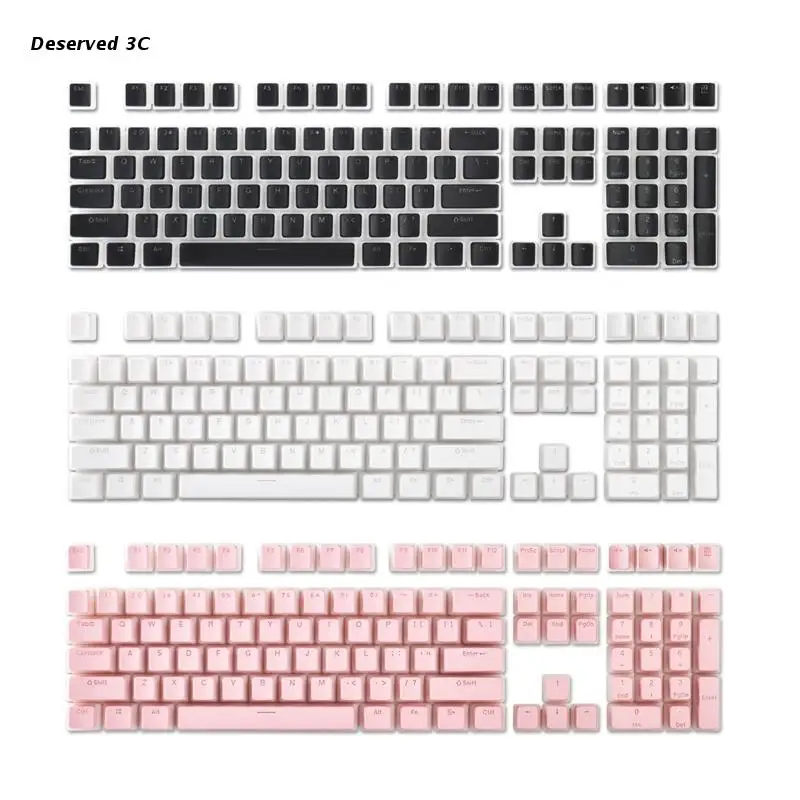 

R9CB Two-Color RGB Translucent Keycaps PBT XDA Height Pudding OEM Keycap 108 Keys