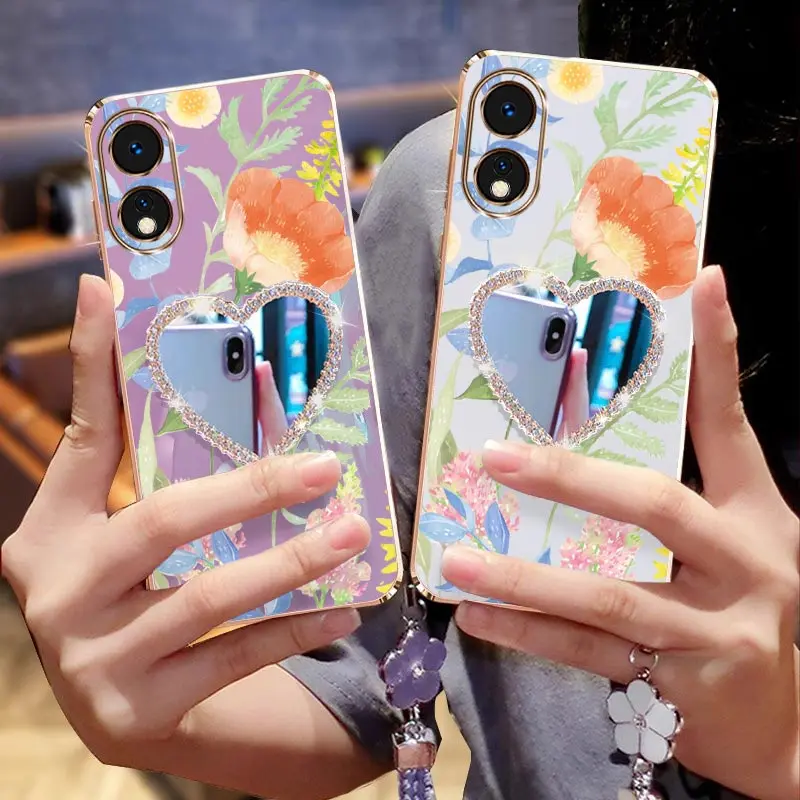Фото Чехол для телефона A38 Magic Flower Bracelet Plating для Oppo A38 A32 A57E A57 A55 A54 A60 F25Pro F19Pro A58 A94 A54S A83 A77 A53 Cover №5