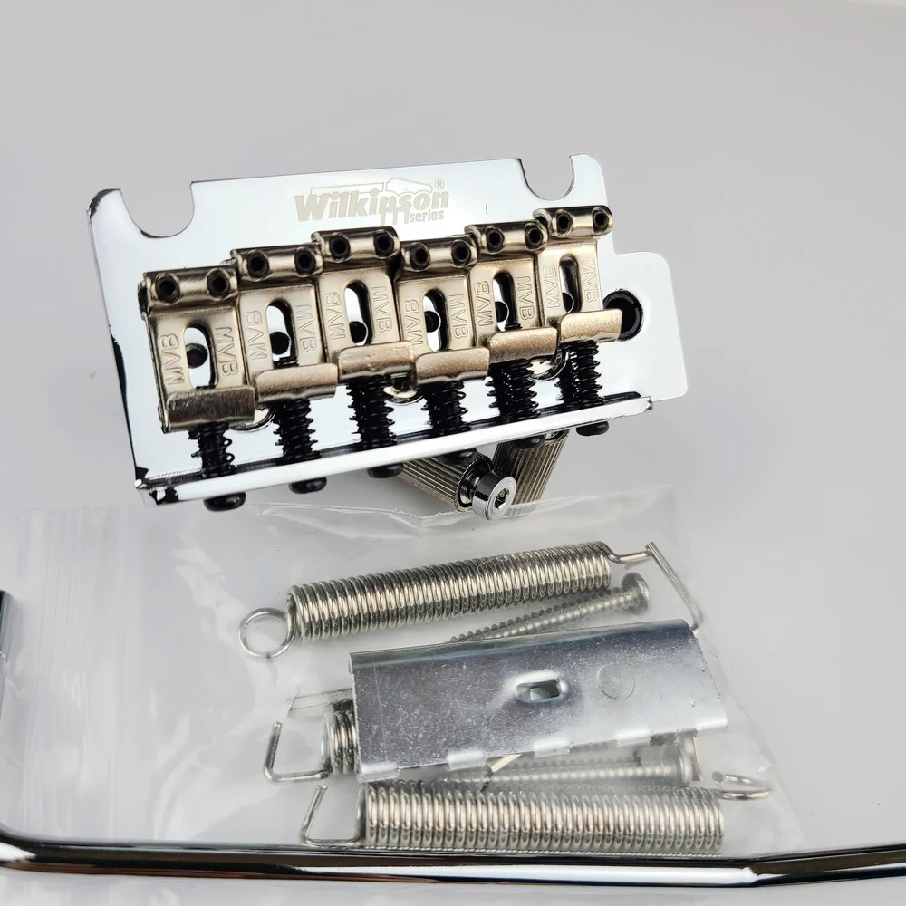 

Wilkinson Licensed 2 Point Vintage Type Electric Guitar Tremolo Bridge Chrome Silver for Strat And Suhr Guitar WOV05