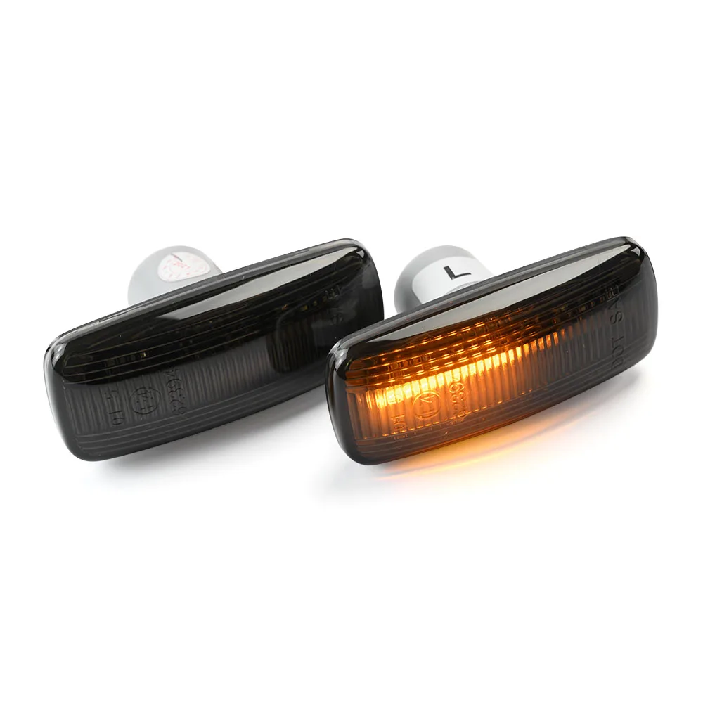 

2x для Fiat Freemont 2011 2012 2013 2014 2015 2016 дымчатые динамические светодиодные боковые маркеры Canbus, указатели поворота, поворотники на крыло, повторители