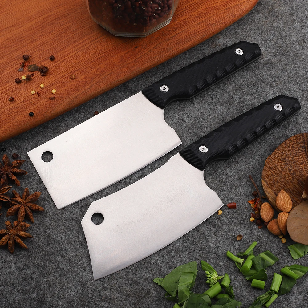 

440C Stainless Steel Dlade G10 Handle Kitchen Multifunctional Camping Outdoor Household Dishes EDC Tool Knife