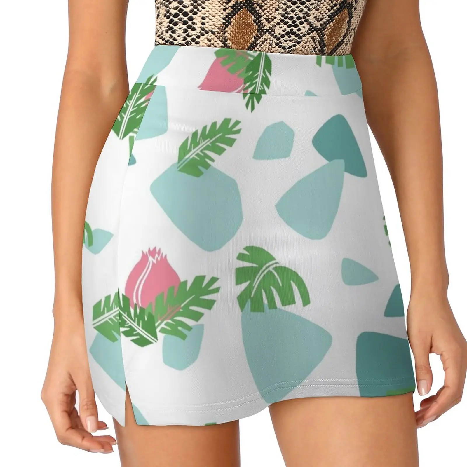 Женская юбка с узором Ivysaur спортивная юбка-юбка карманом модная в корейском стиле