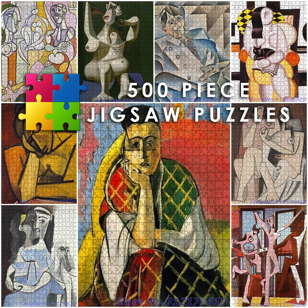 

Famous Picasso Artwork 500 Piece Jigsaw Puzzles Vintage Decor Diy Creative Puzzle Paper Decompress Educational Toys Kids Gifts