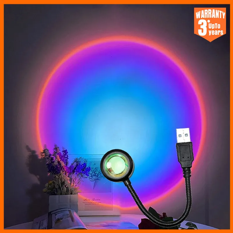 

Xiaomi LED USB Sunset Night Light Projector Birthday Party Decorate Portable Mood Lamp For Bedroom Living Room Wall Photography
