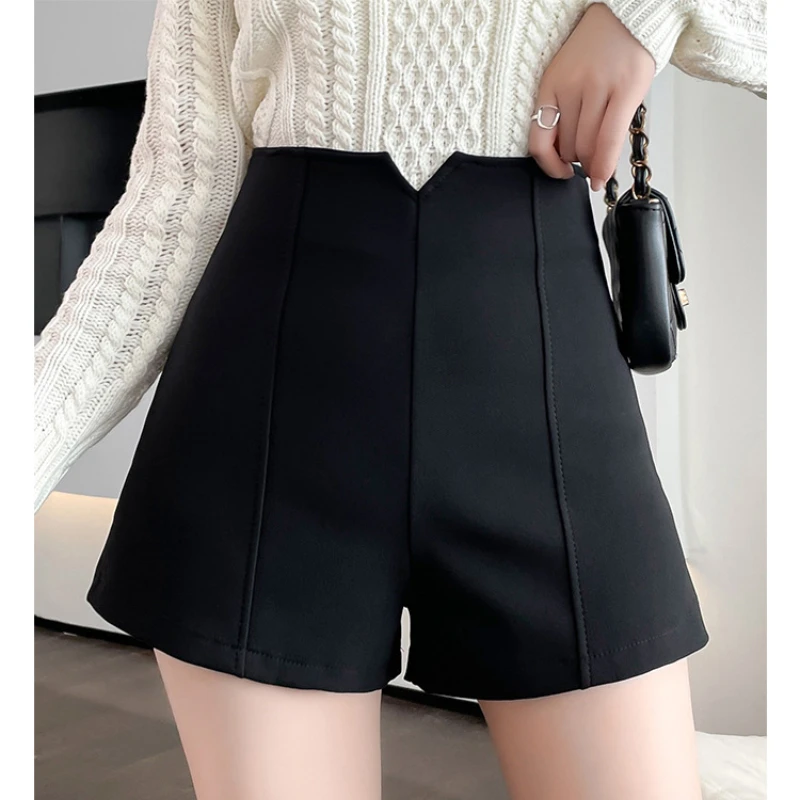 High-waisted A-line Black Suit Womens Shorts Summer New Women Clothing Skinny Leggings Wide-leg Biker Shorts Women Booty Shorts