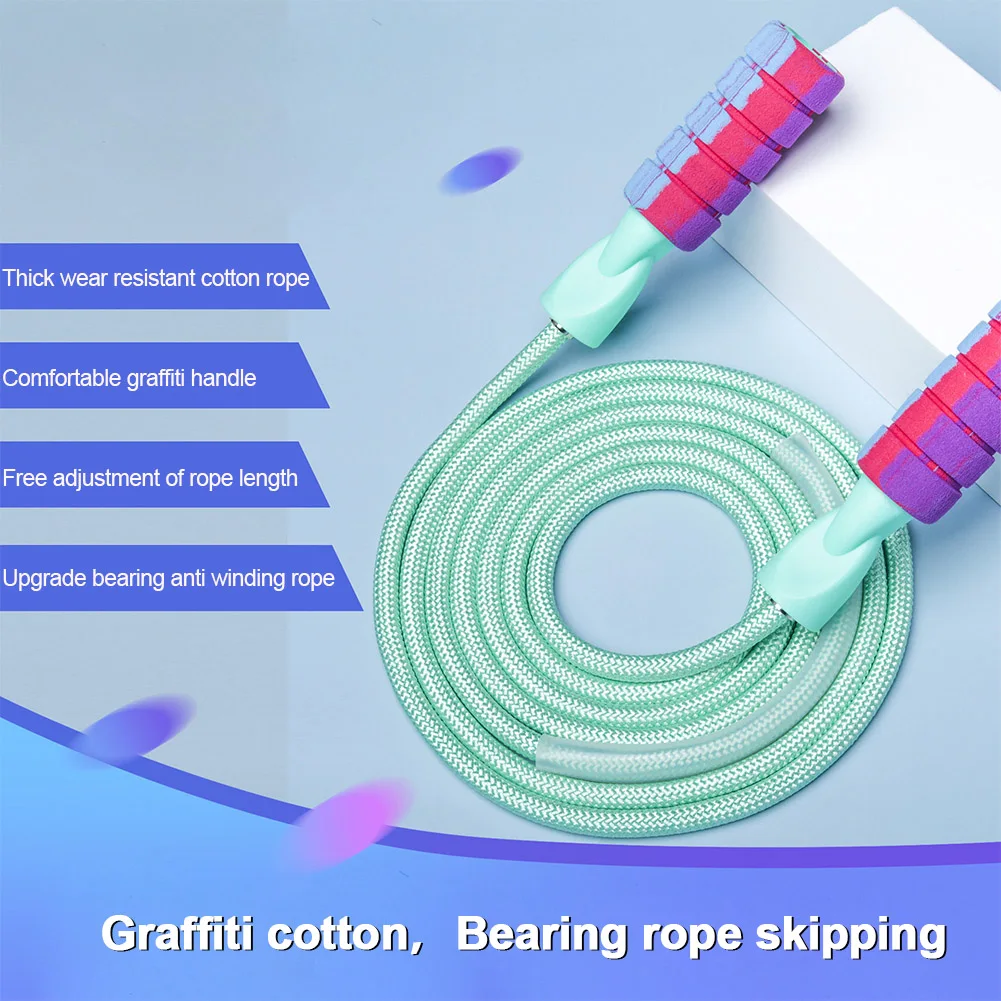 

Training Weighted Handles Workout Kids Adult Exerciser Fat Burning Gym Equipment For Fitness Cordless Jump Rope Outoor Indoor