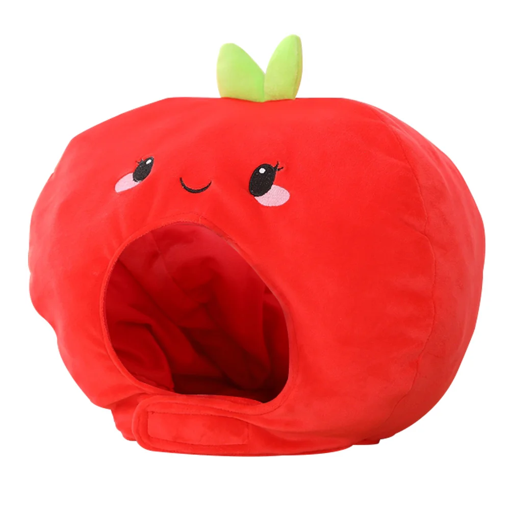 

Hat Plush Funny Cap Headgear Head Wear Child Apples Earflap Headwearparty Headband Kids Shaped Cosplay Costumecartoon Fruit