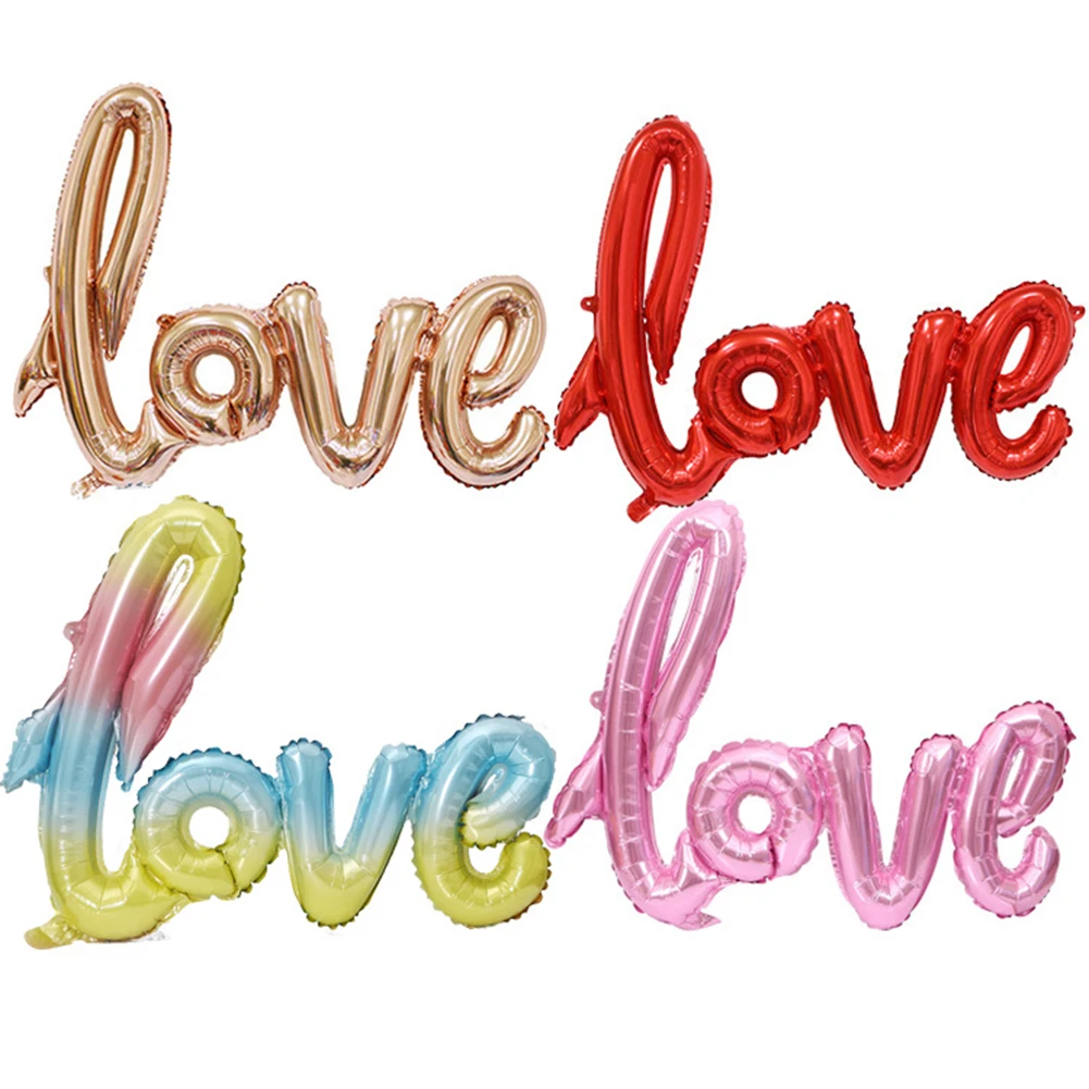 

LOVE Letter Aluminium Foil Balloon For Wedding Valentines Anniversary Birthday Party Decoration Champagne Cup Photo Booth Props