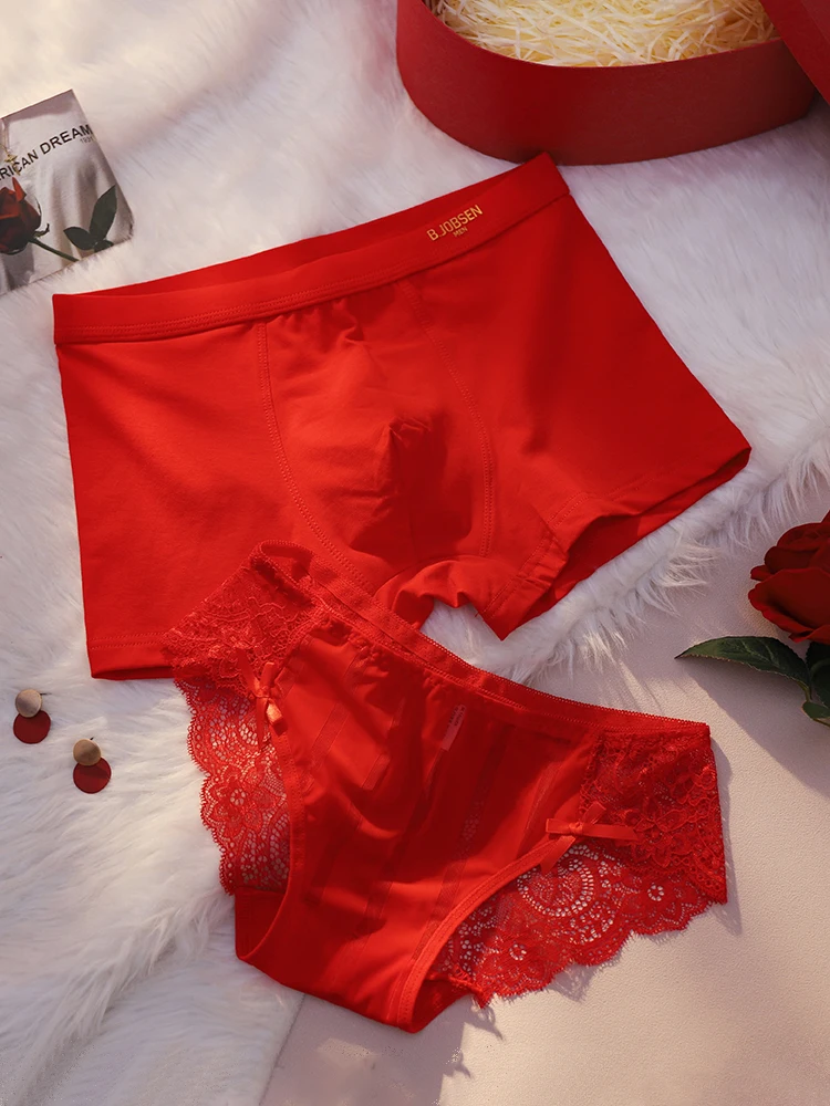 Комплект нижнего белья для пар красная свадебная пара праздничный год судьбы
