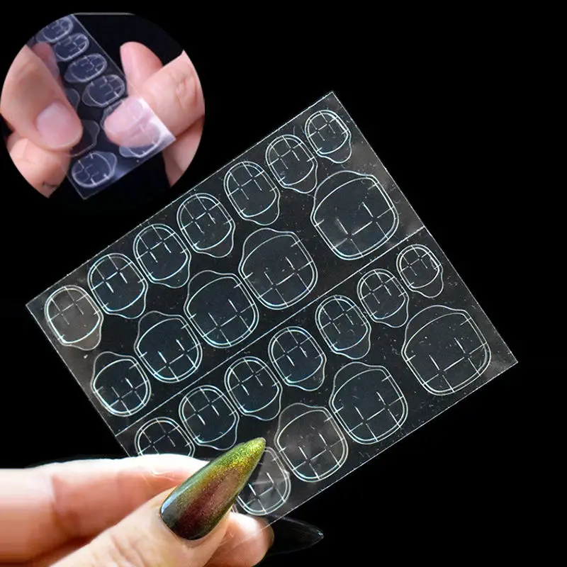

240pcs Double Sided False Nail Art Adhesive Tape Glue Sticker DIY Tips Acrylic Manicure Gel Nail Jelly Glue
