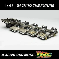 143 scale diecast metal alloy car model part 1 2 3 time machine delorean dmc 12 toy back to the future collecection display toy