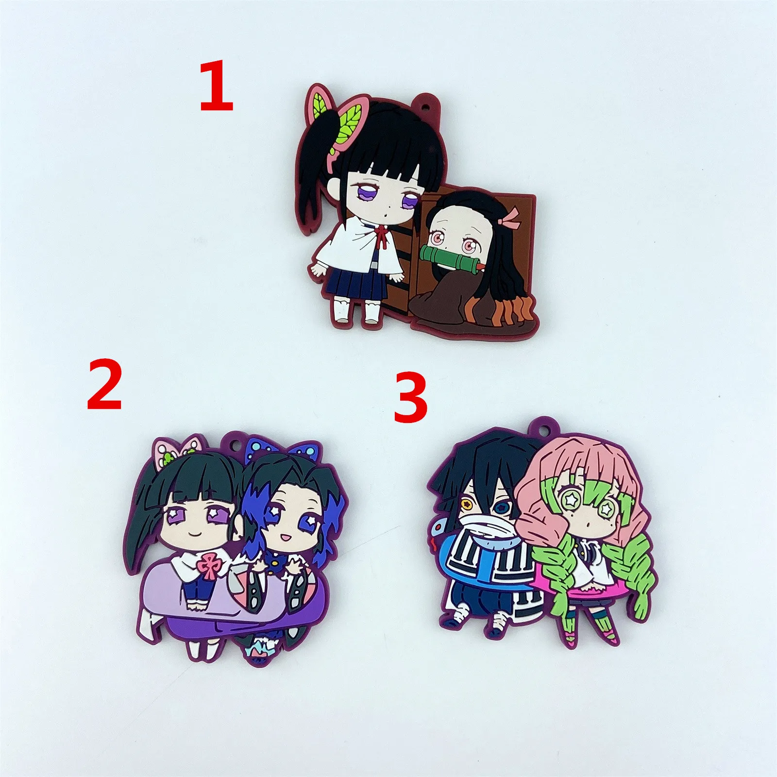 

Demon Slayer Anime Rubber Keychain Key Ring Race Straps Cosplay