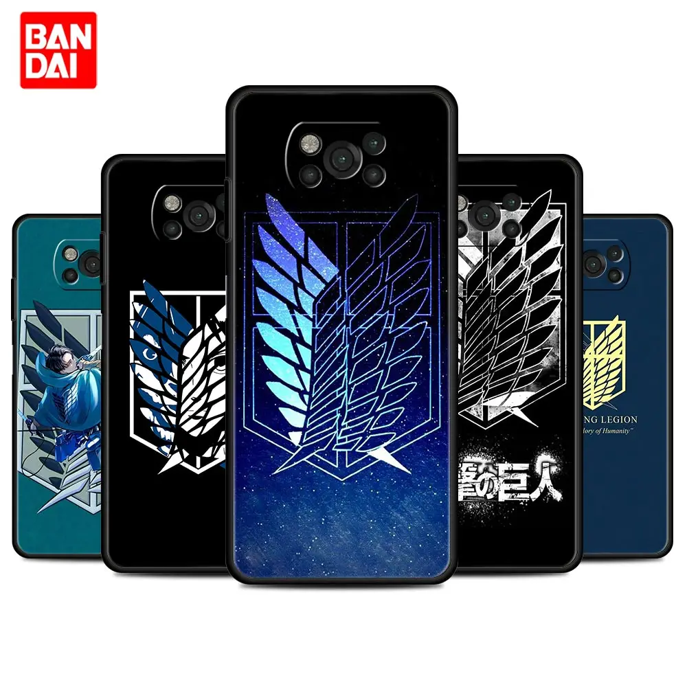

Attack On Titan Logo Case for Xiaomi Mi Poco X3 NFC F3 Redmi Note 9s 9 9A 9C 8 10 11 9T 8T 10T K40 Pro Plus Luxury Soft Cover