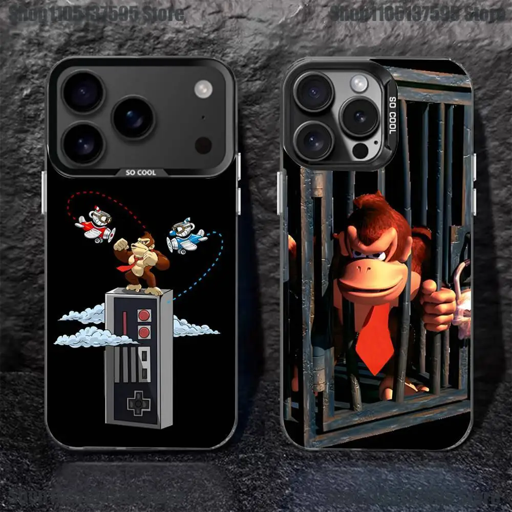 Фото Чехол для телефона D-Donkey Kong Game для iPhone 17,16,15,14,13,12,11,Pro,XS,Max,Plus,Mini,SE4,E, черный матовый противоударный чехол №1