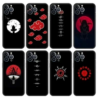 Anime Naruto Itachi Black Case for Apple iPhone Pro Max Mini Plus Phone Cover Shell Hot Original Bag