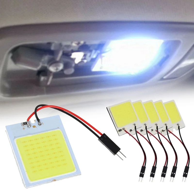

1 шт./5 шт., светодиодная лампа T10 48 SMD COB