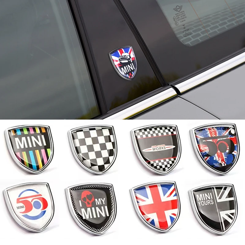 Car Metal Emblem Badge Stickers Decals for Mini BMW Cooper Countryman Clubman F54 F55 F56 R55 R56 R60 F60 Car Accessories Paste