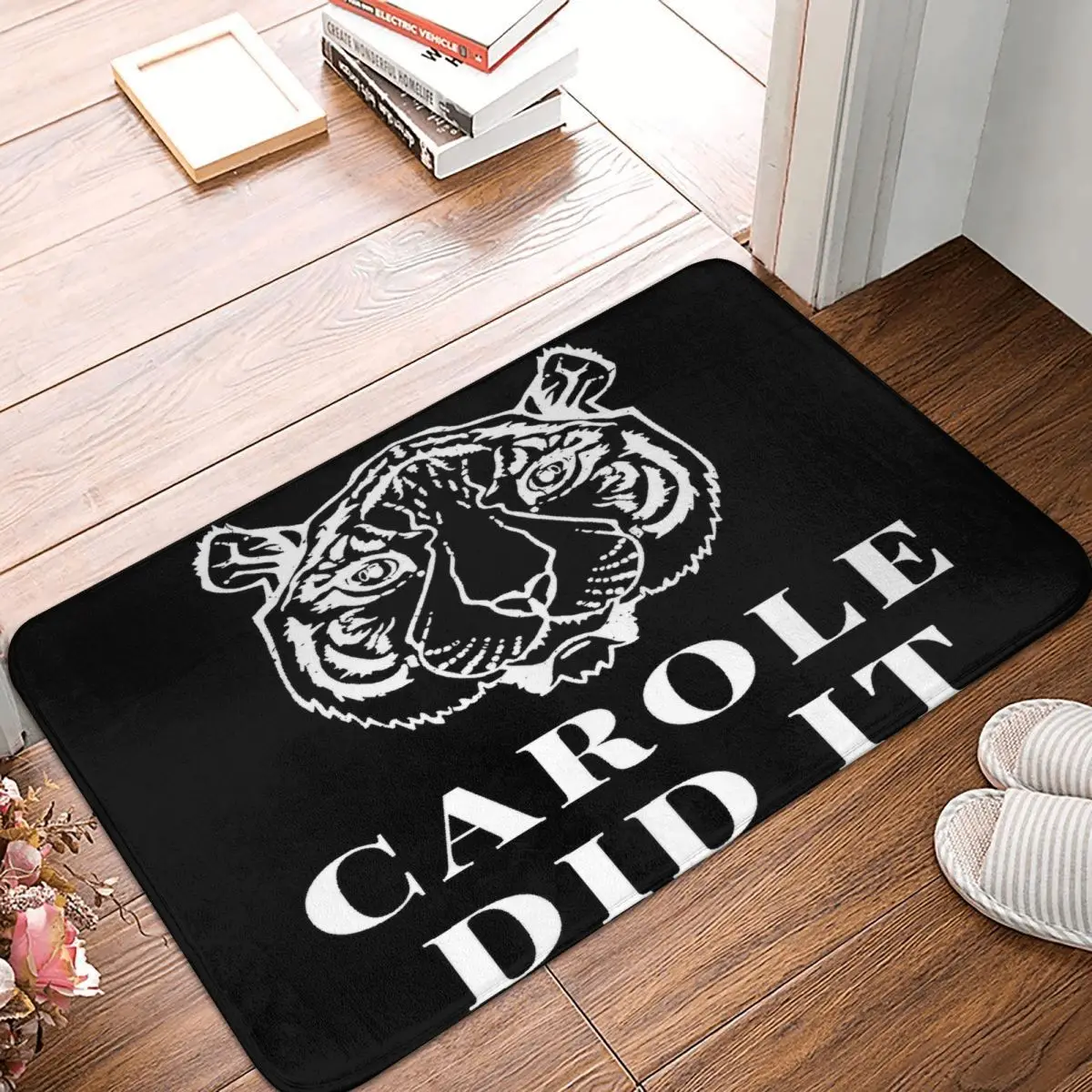 

Carole Did It, Joe Exotic Carole Baskin Tiger K Carpet Polyester Floor Mats Popular Practical Home Decor Festivle Gifts Mats